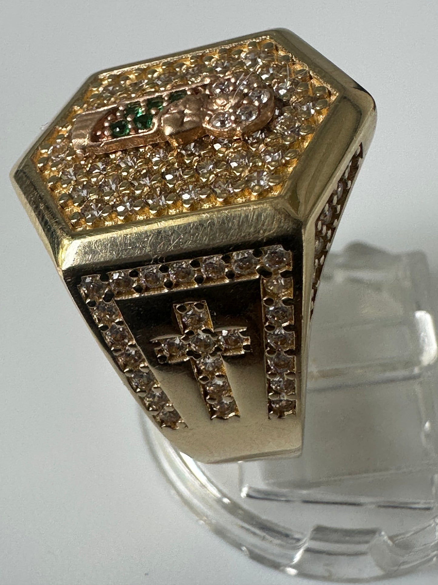 Anillo San Judas Tadeo con sirconias