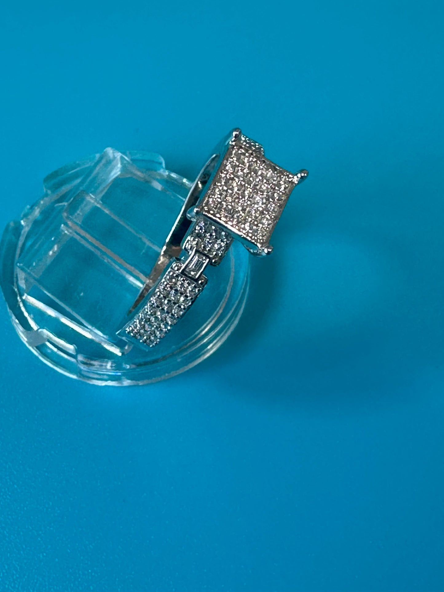 Anillo corte princesa con sirconia #8