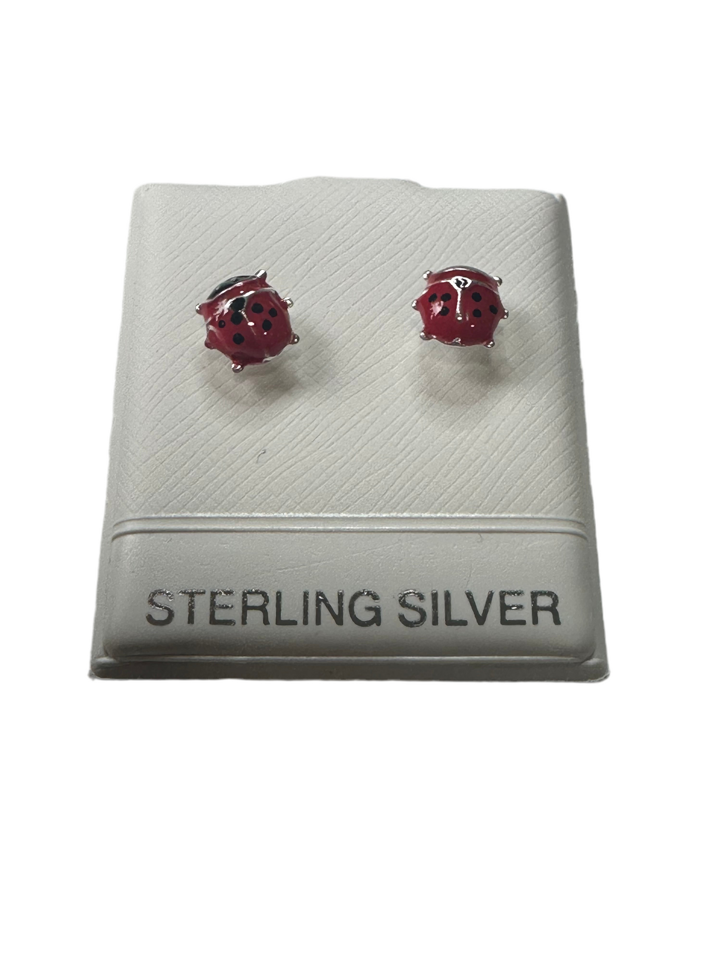 Lady bug earrings
