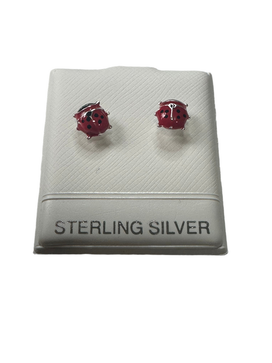 Lady bug earrings