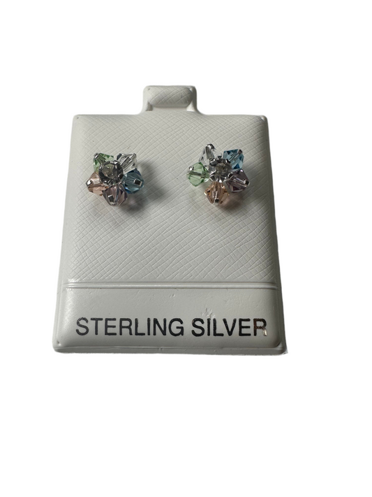 Plata 925 aretitos de bolita atras