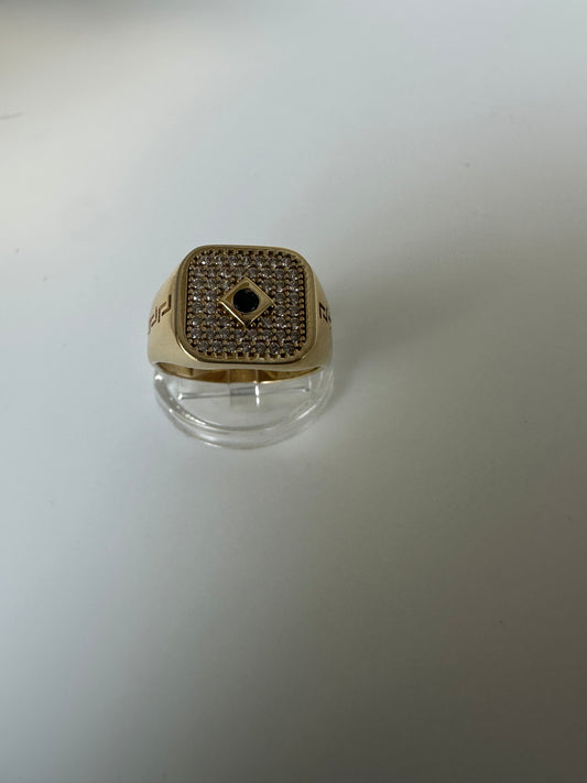 Anillo piedra negra