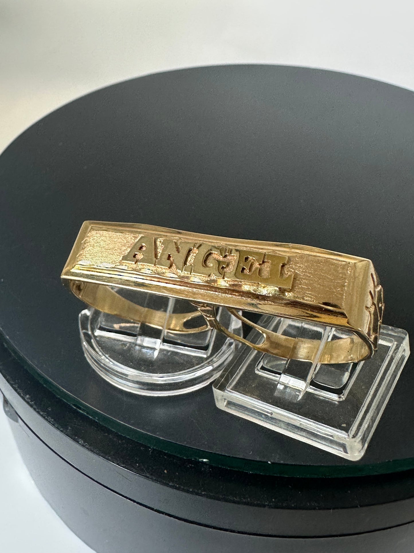 Anillo doble dedo con nombre de “Angel”