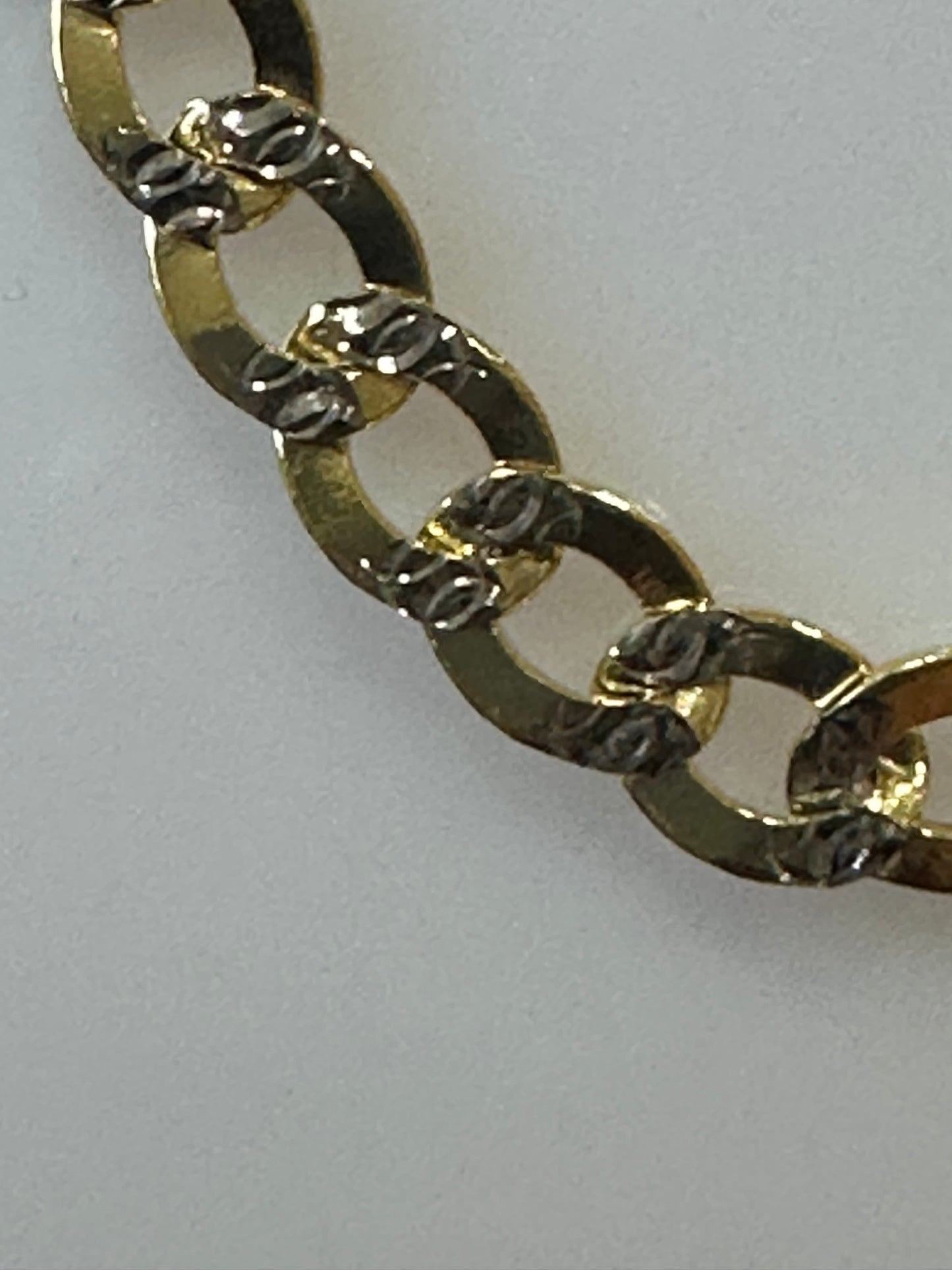 Cadena corte cubano diamantado 24”