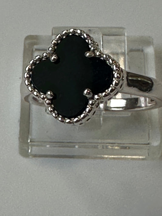 Anillo clover plata 925 #7