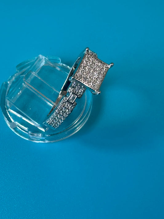 Anillo corte princesa con sirconia #8