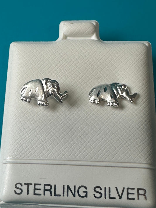 Aretes de elefante con broche de bolita